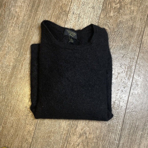 Charter Club 100% Cashmere Luxury Sweater Jumper Black Small Womens Crew Neck - Picture 5 of 5